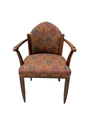Art Deco Armchair by Paul Bromberg, Solid Oak, Re-Upholstered, 1920s